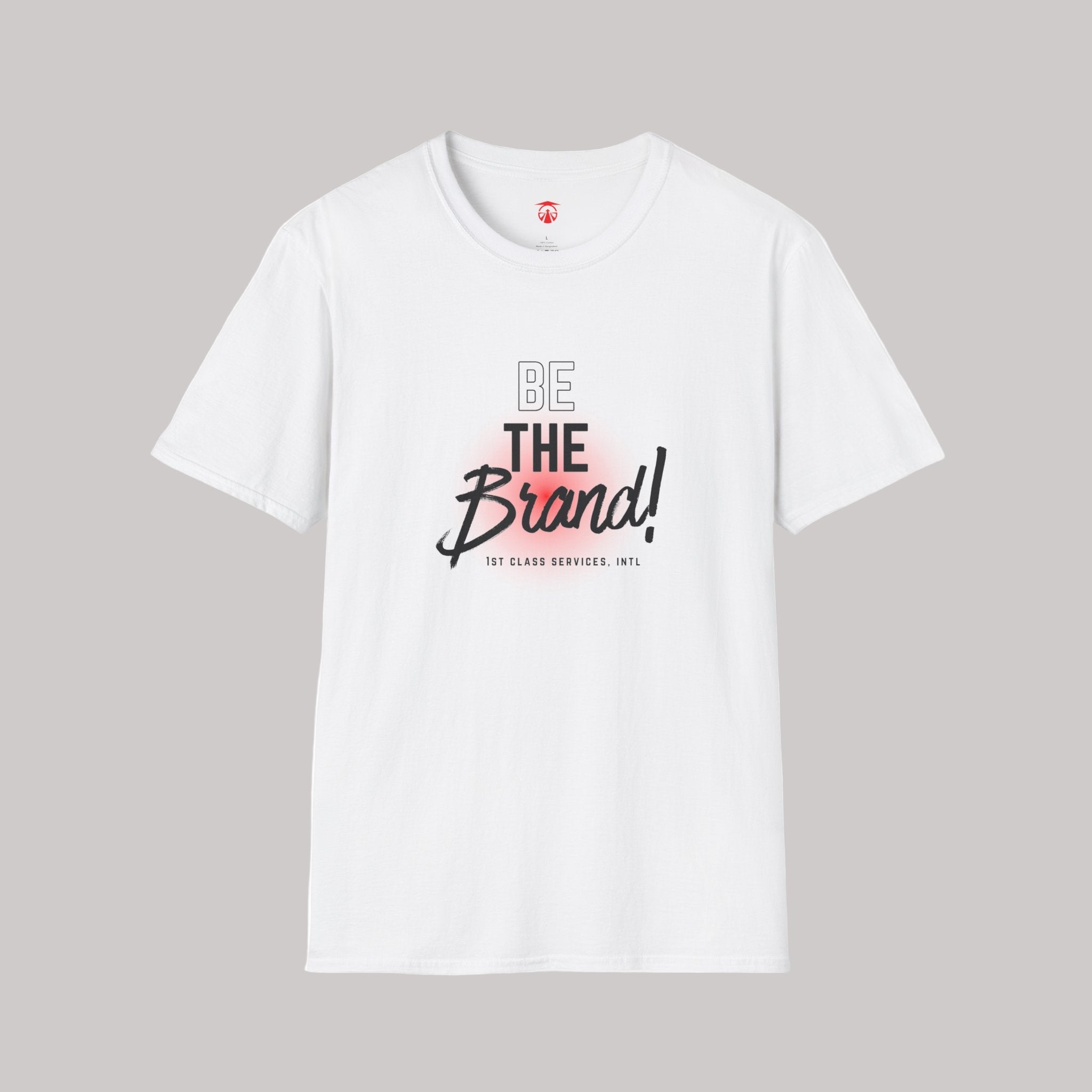 Be The Brand Unisex Tee – Black Lettering Red Accent