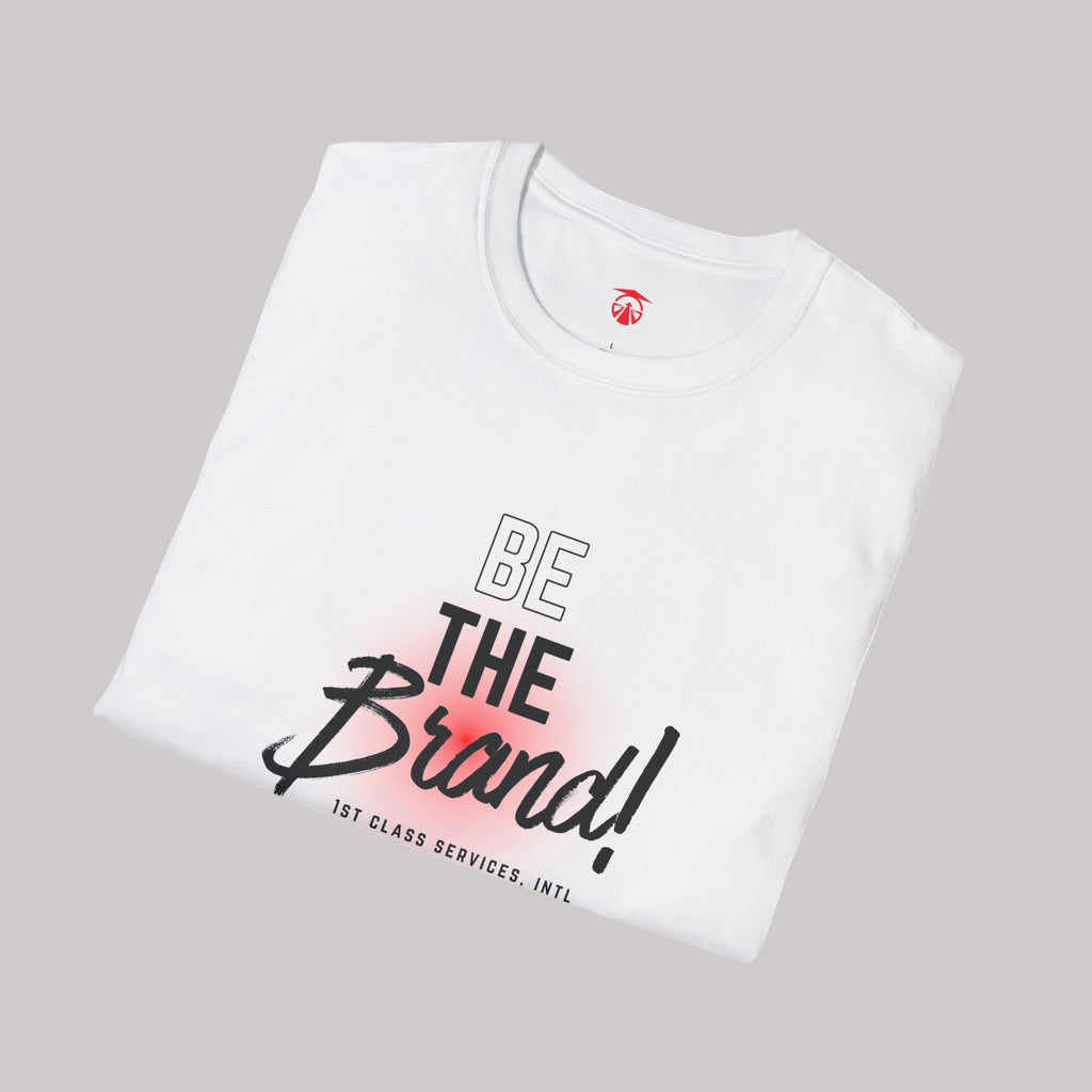Be The Brand Unisex Tee – Black Lettering Red Accent