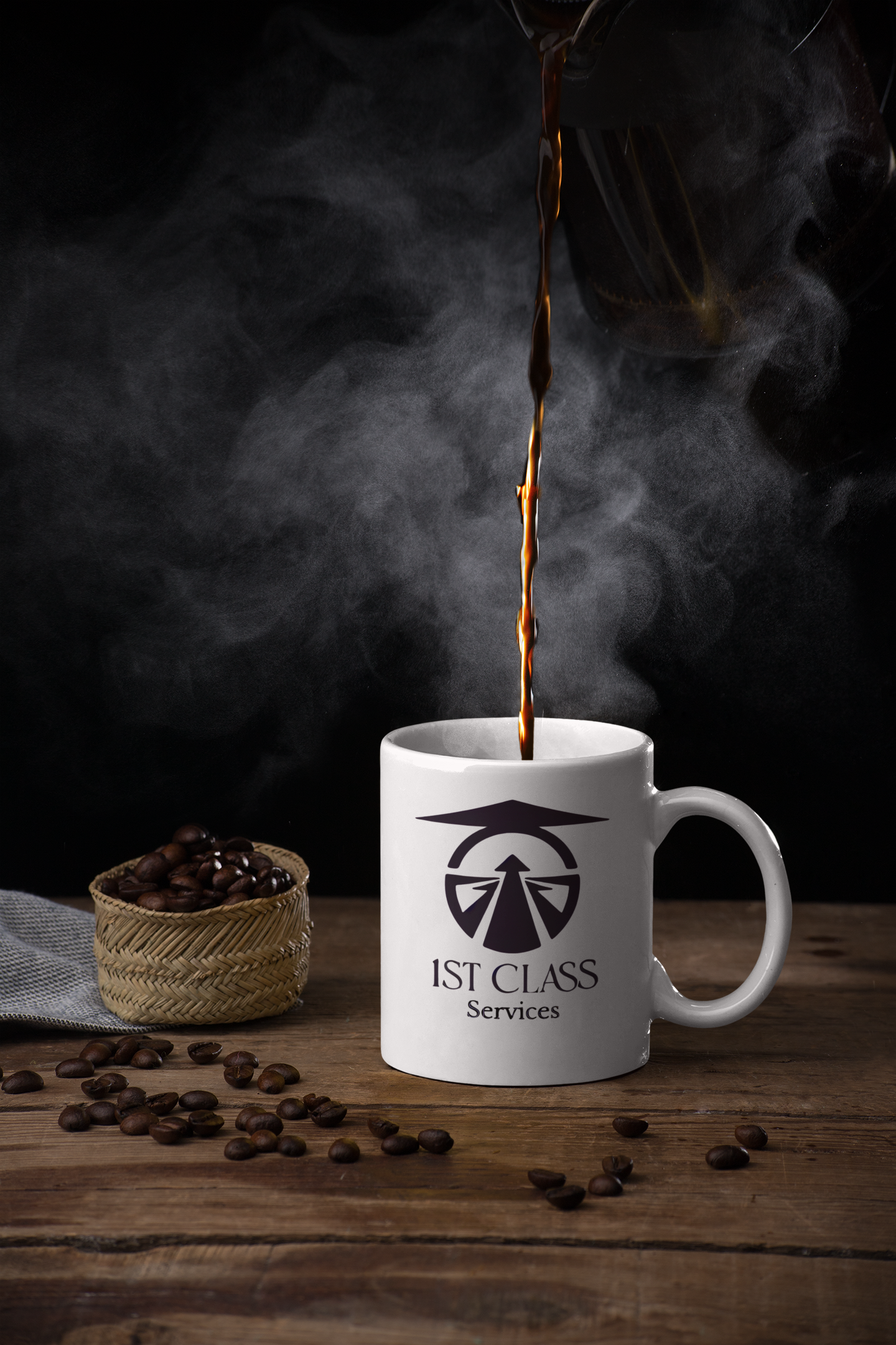 1st Class Services Branded Coffee Cup