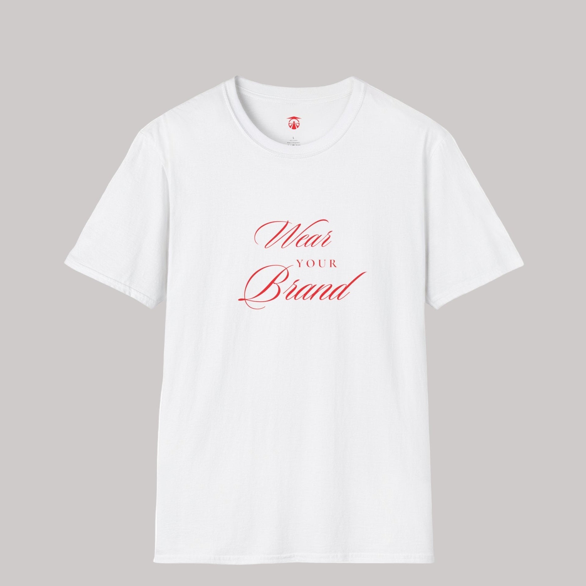 Wear Your Brand Unisex Tee – Red Lettering